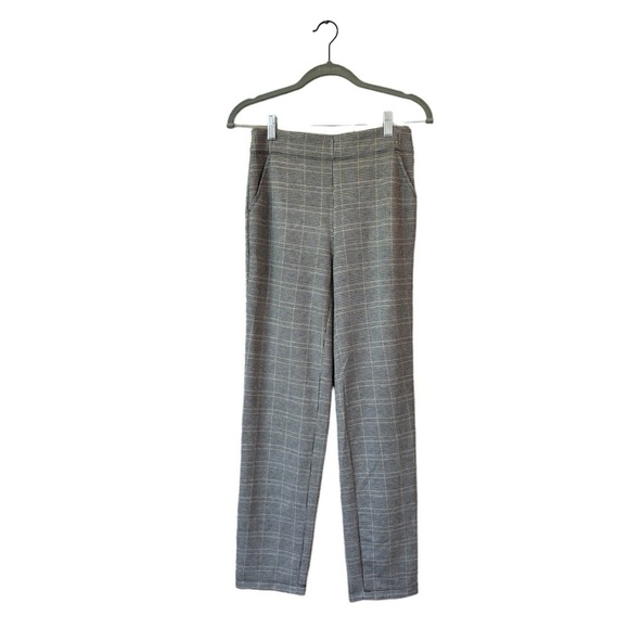 NEW Max Studio Slim Trouser Knit Fabric Ankle Slim Leg Black/Tan Women's Size S - Picture 1 of 11